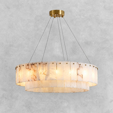 Soleva Alabaster Tiered Chandelier