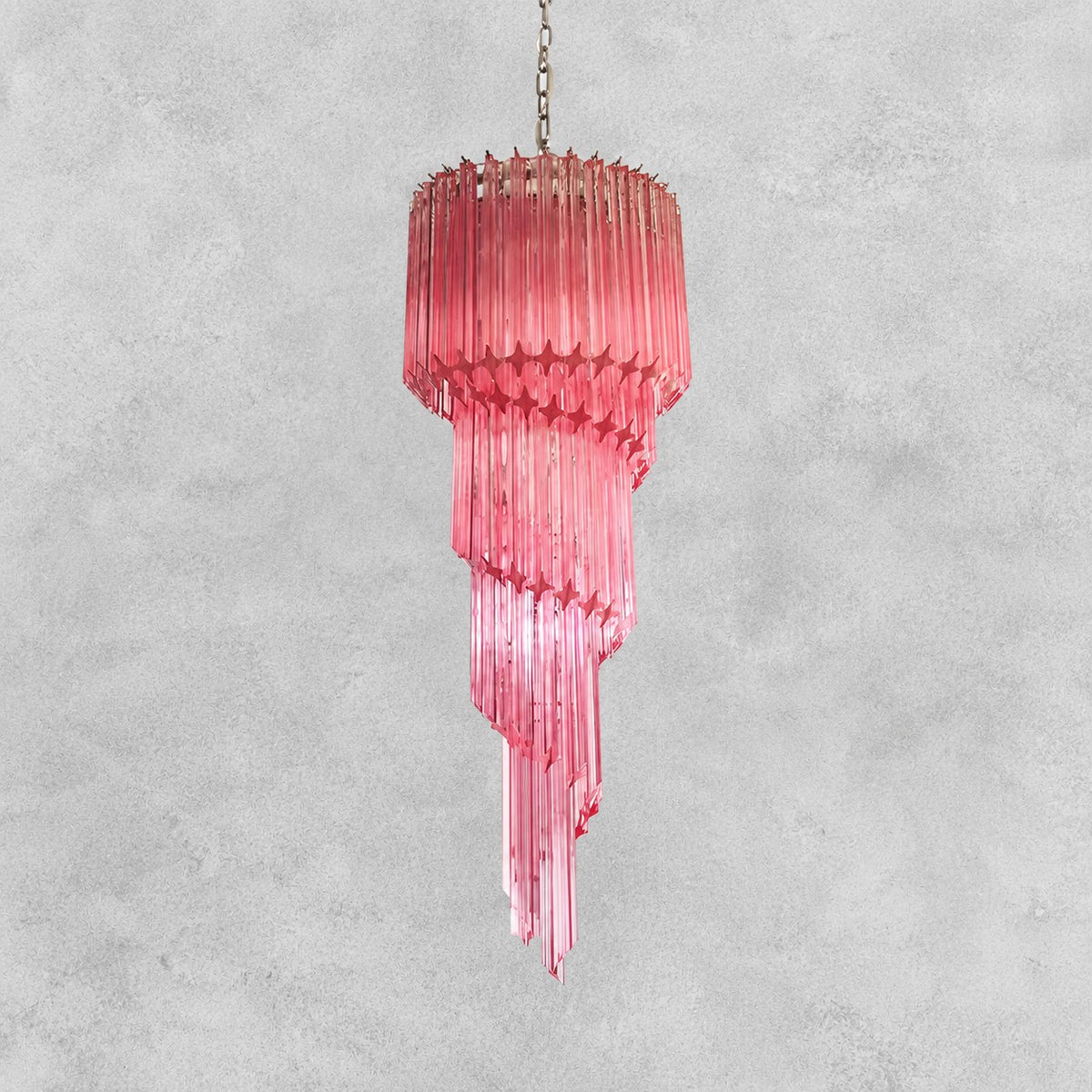Spiral Prism Glass Chandelier
