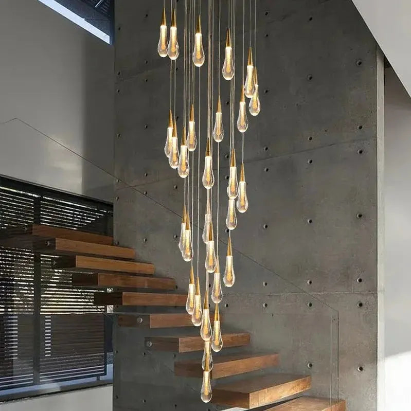 Spiral Raindrop Staircase Ceiling Lighting - 1 LightsWarm White 3000kTrivellolab