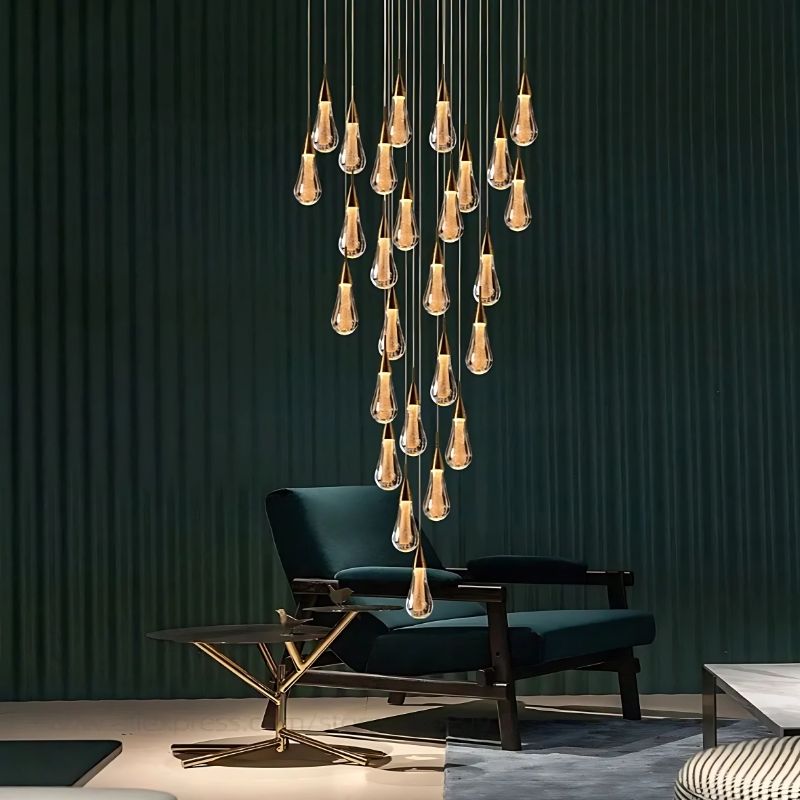 Spiral Raindrop Staircase Ceiling Lighting - 1 LightsWarm White 3000kTrivellolab