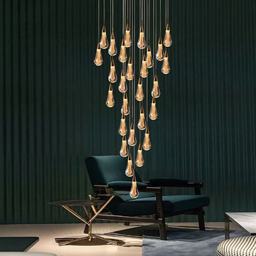 Spiral Raindrop Staircase Ceiling Lighting - 1 LightsWarm White 3000kTrivellolab