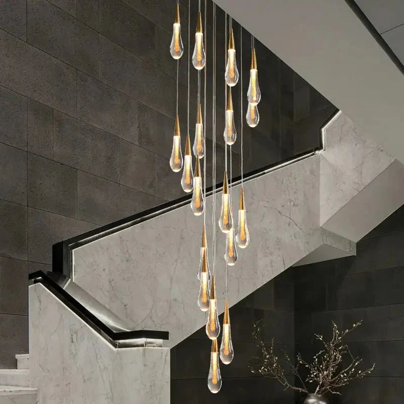 Spiral Raindrop Staircase Ceiling Lighting - 1 LightsWarm White 3000kTrivellolab