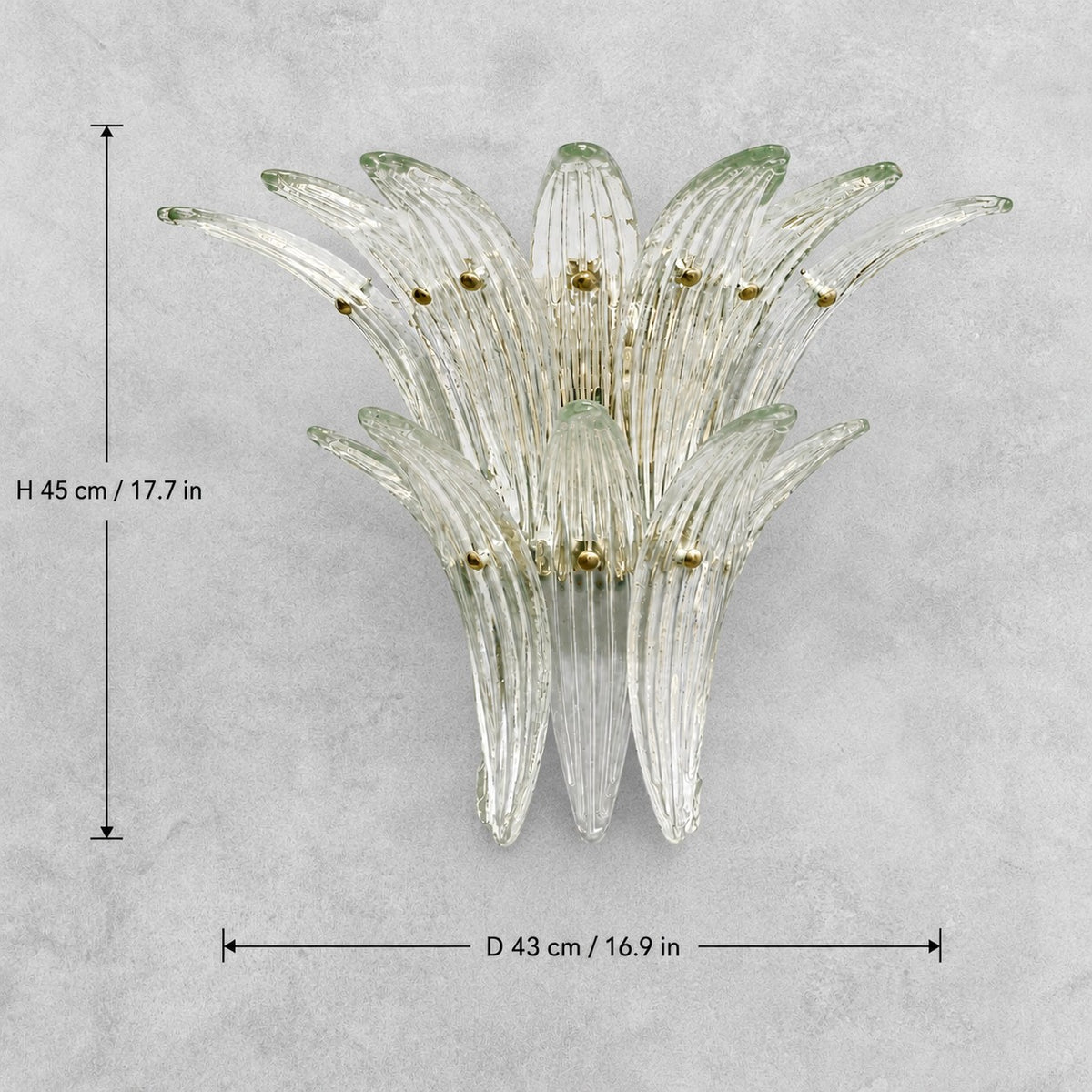 Two-Tier Glass Wall Sconce