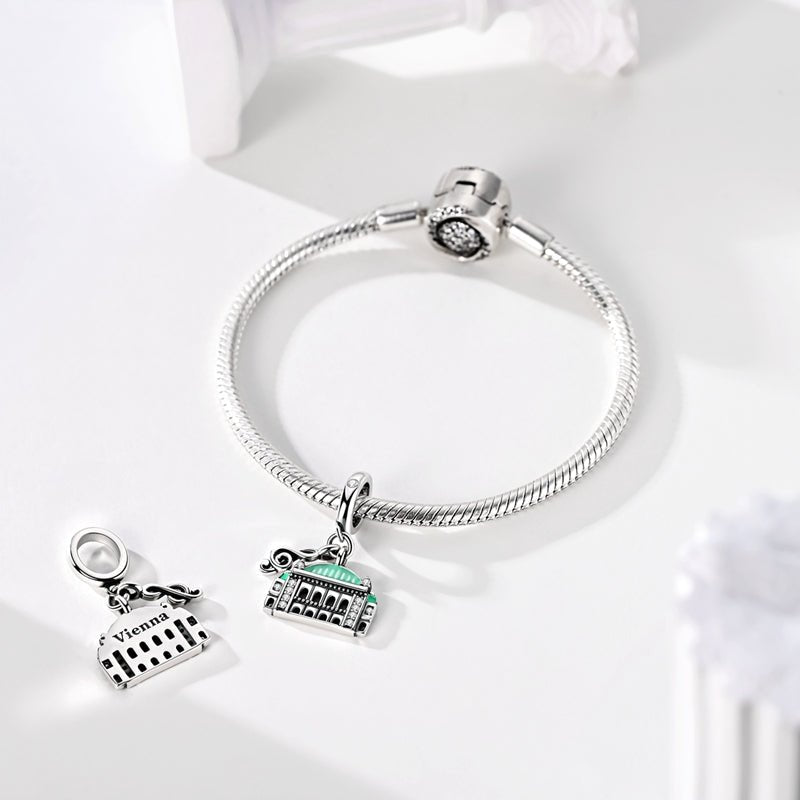Trivellolab Vienna Opera House with Musical Note Dangle Charm