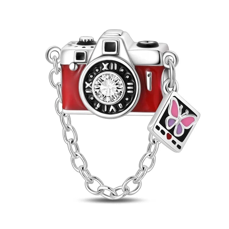 Trivellolab Vintage Camera with Butterfly Film Accent Charm