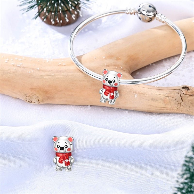 Trivellolab Winter Bear with Red Scarf Charm