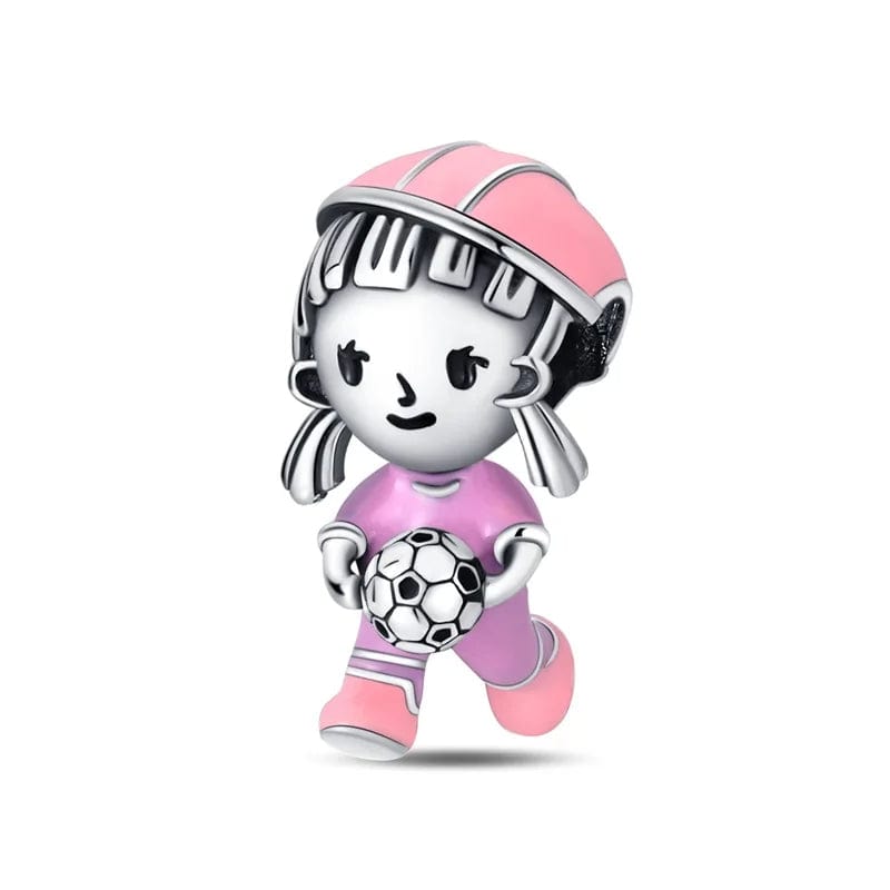 Trivellolab Woman Football Charm