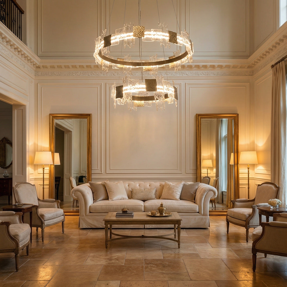 Gold Chandelier in champagne gold