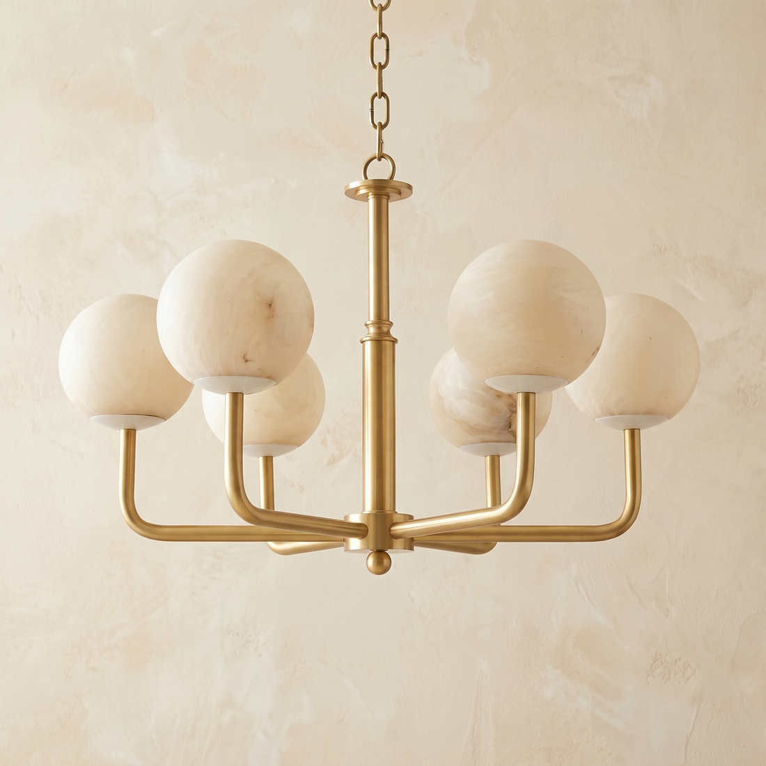 Brass 6-Arm Orb Alabaster Pendant Light — D740 — mra-brass-6-arm-orb-91068b-d740-product