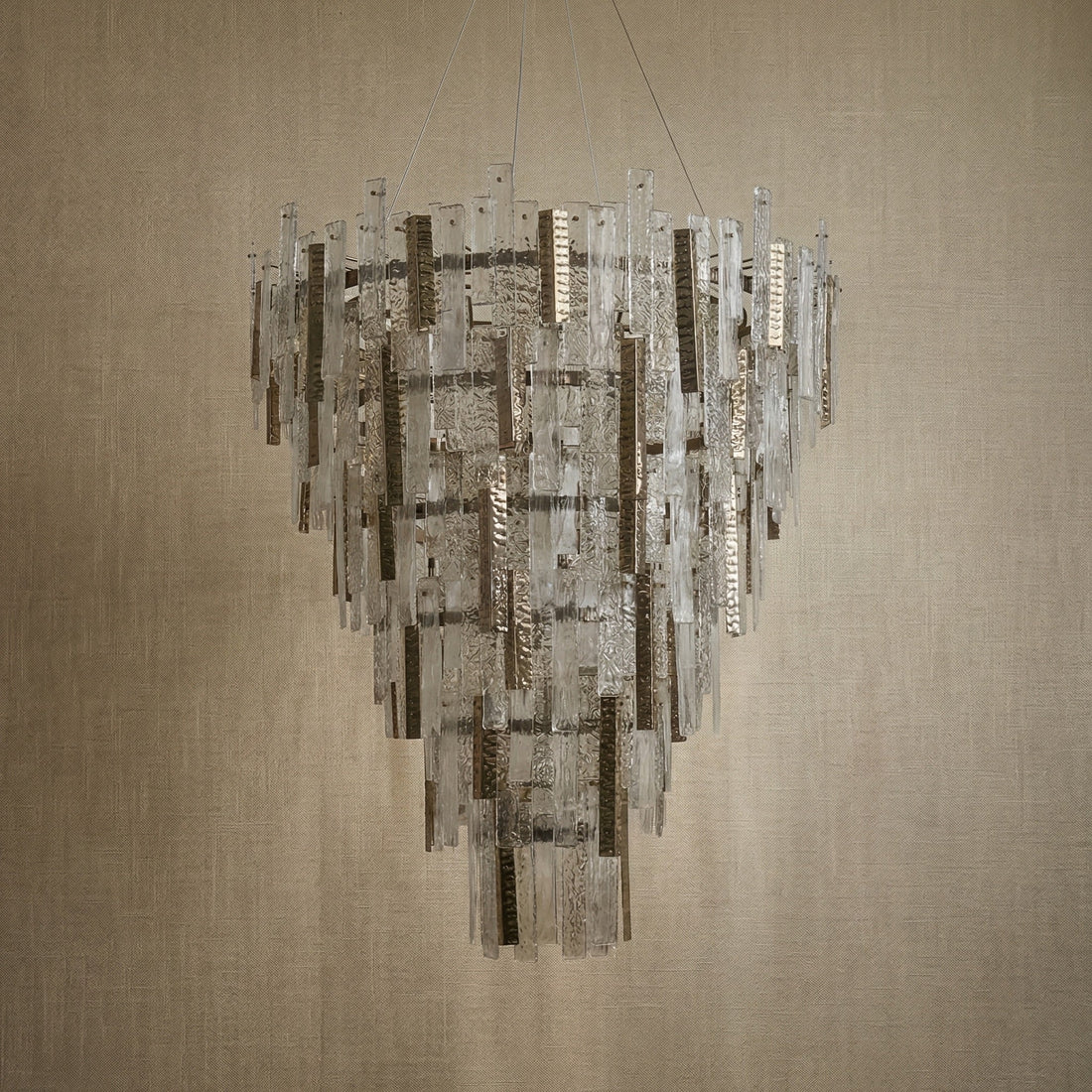 Trivellolab Series Linear Glass Pendant Light 45" Style A - 48" (Dia 1220mm)