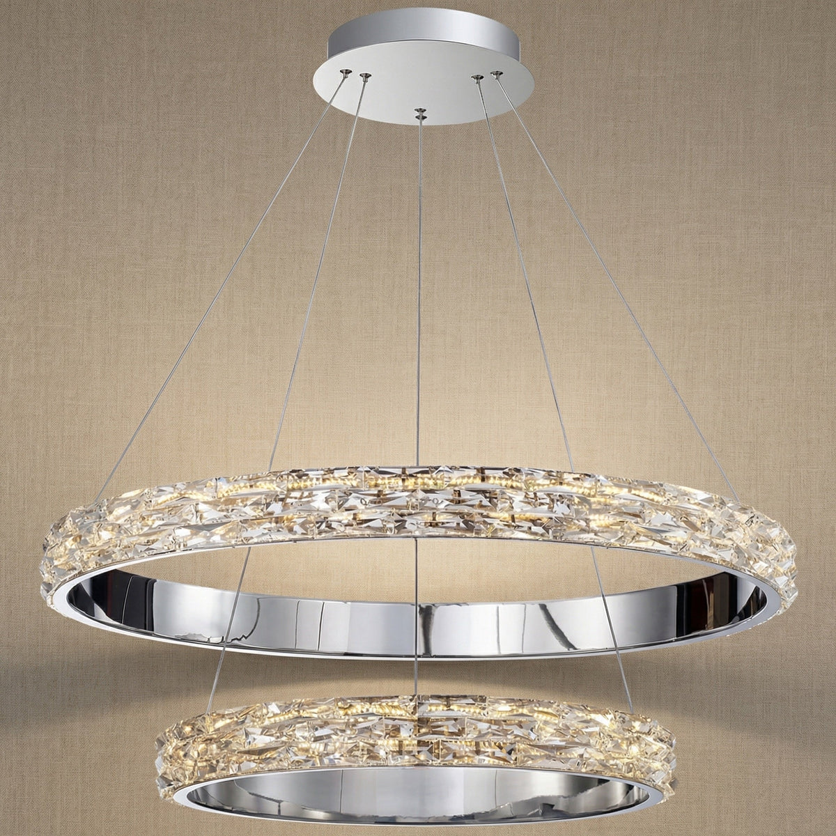Trivellolab Series Nested Crystal Pendant Light Style D - 32" (Dia 820mm)