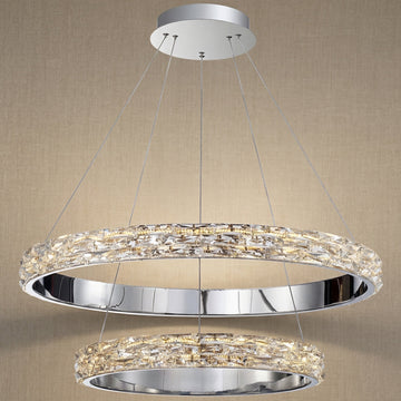 Trivellolab Series Nested Crystal Pendant Light Style D - 32" (Dia 820mm)