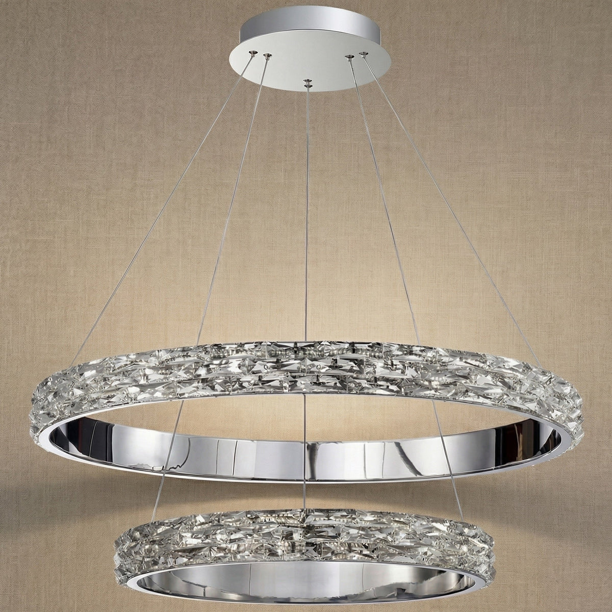 Trivellolab Series Nested Crystal Pendant Light Style D - dark