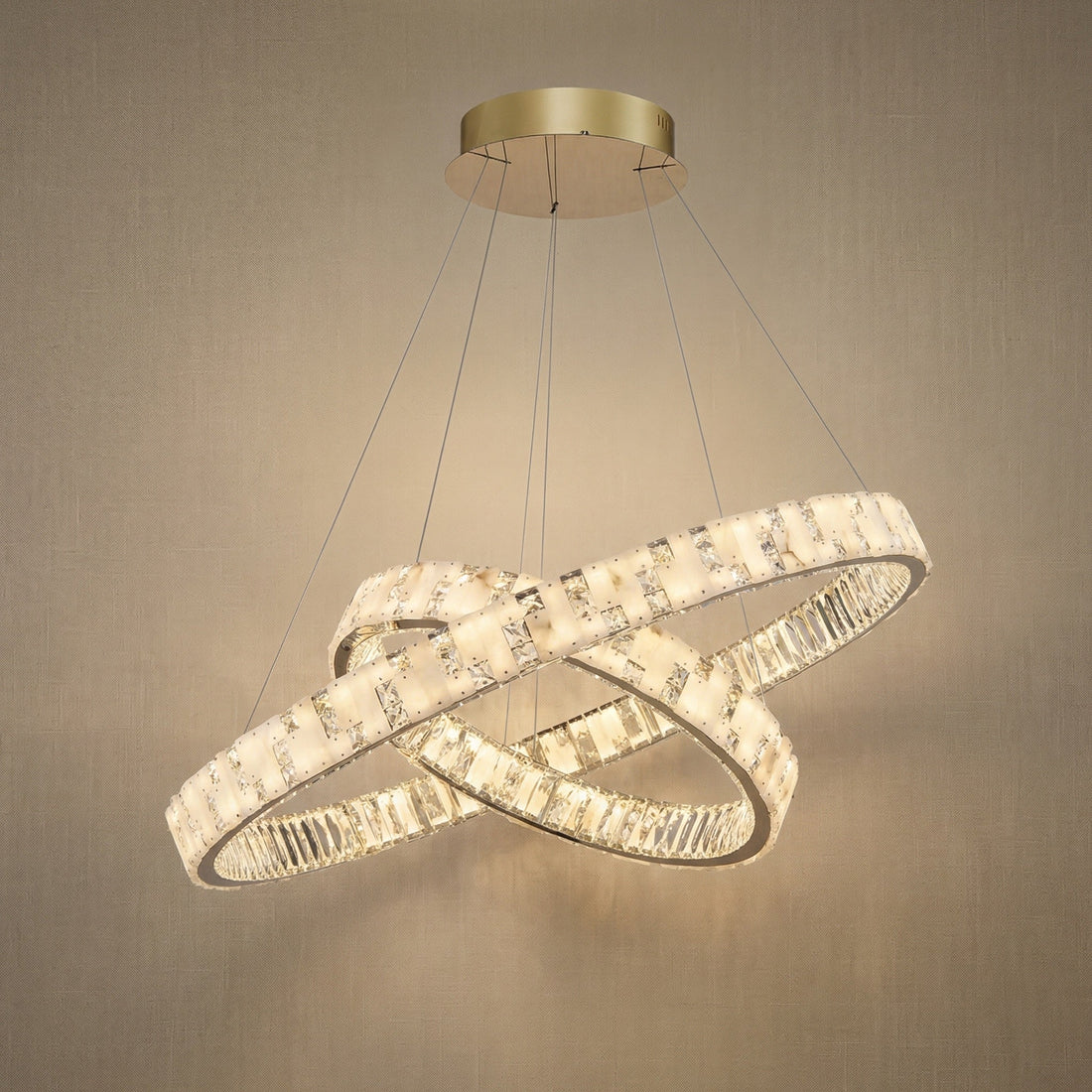 Trivellolab Series Nested Crystal Pendant Light Style H - 37" (Dia 950mm)