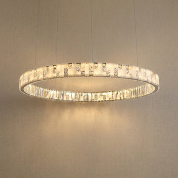 Trivellolab Series Oval Crystal Pendant Light 52" - 23" (Dia 575mm)