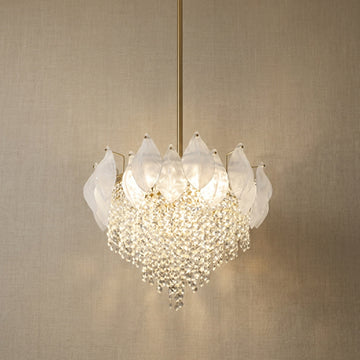 Trivellolab Series Oval Glass Pendant Light 39" Style E - 18" (Dia 450mm)