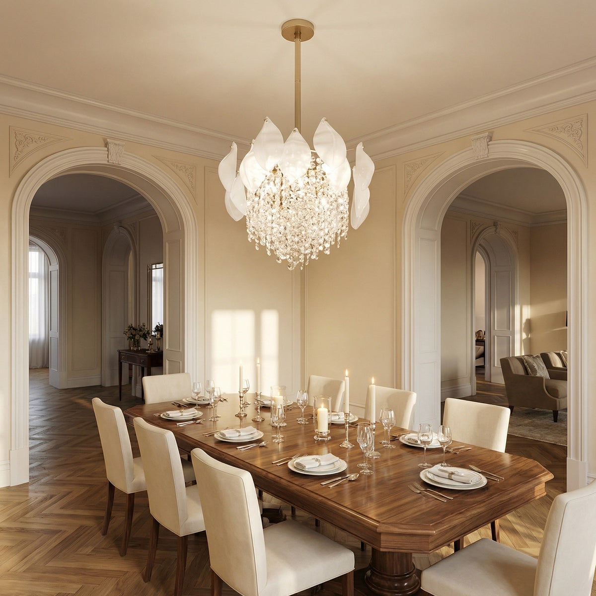 Trivellolab Series Oval Glass Pendant Light 39" Style E - scene-2