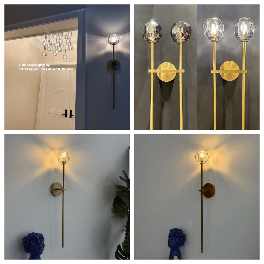Boule do Cristal Smoke Glass Grand Sconce